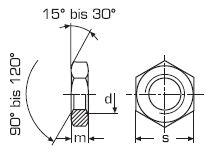 DIN 439 Гайка шестигранная низкая с фаской (ГОСТ 5916, ISO 4035)