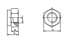 DIN 6925 Гайка шестигранная самоконтрящаяся цельнометаллическая, размеры резьбы от М3 до М36