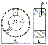 DIN 703 Кольцо установочное с гнездом для винта, стальное, нержавеющее