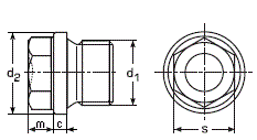 DIN 910 Заглушка-пробка резьбовая стальная для труб