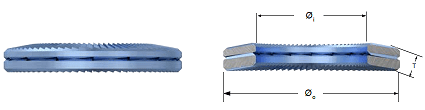 Стопорные клиновые пружинные шайбы Nord Lock X DIN 25201, коническая форма