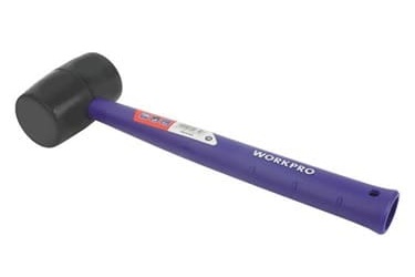 Киянка резиновая черная 450 г с пластиковой ручкой Workpro