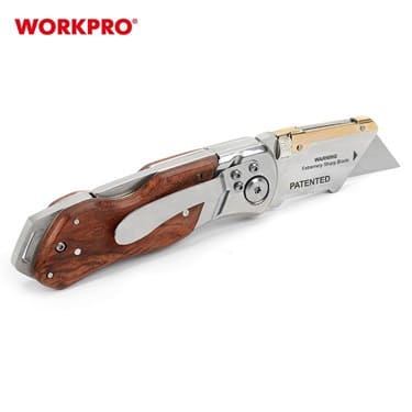 Workpro нож складной с деревянными вставками